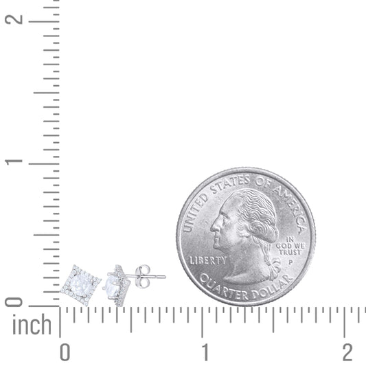 925 Sterling Silver Cz Earring