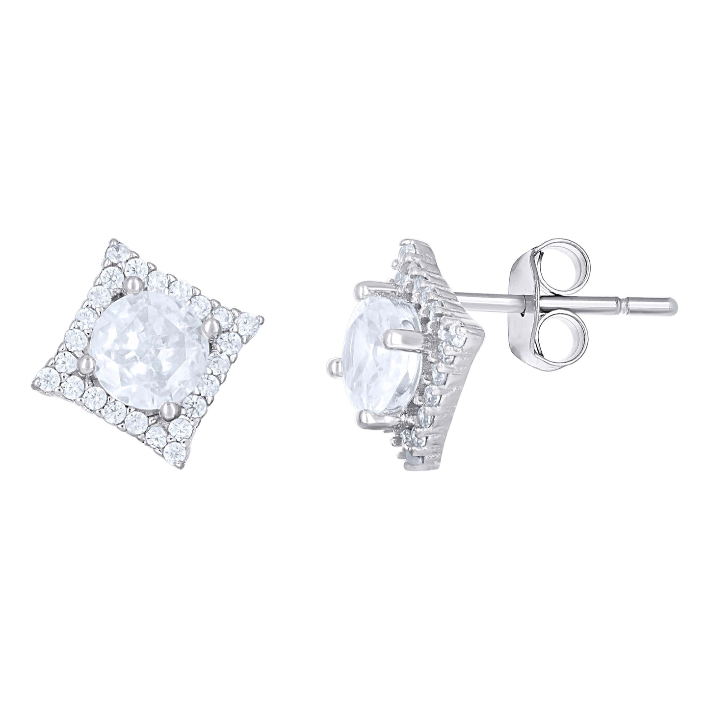 925 Sterling Silver Cz Earring