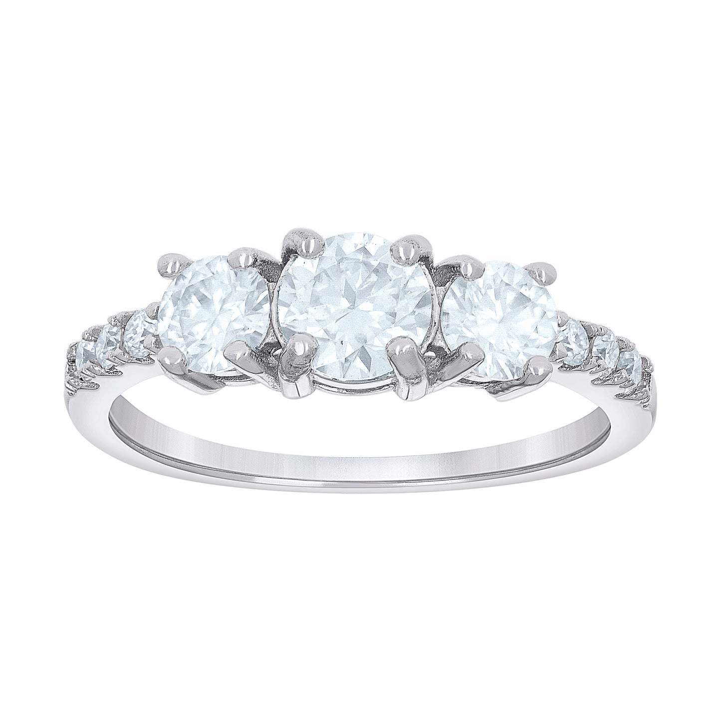 925 Sterling Silver 1.33Ctw Moissanite Ring S6