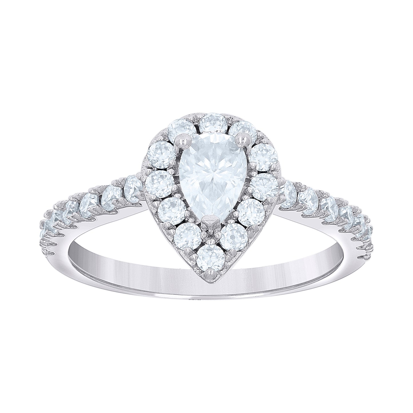 925 Sterling Silver 1.05Ctw Moissanite Ring S6