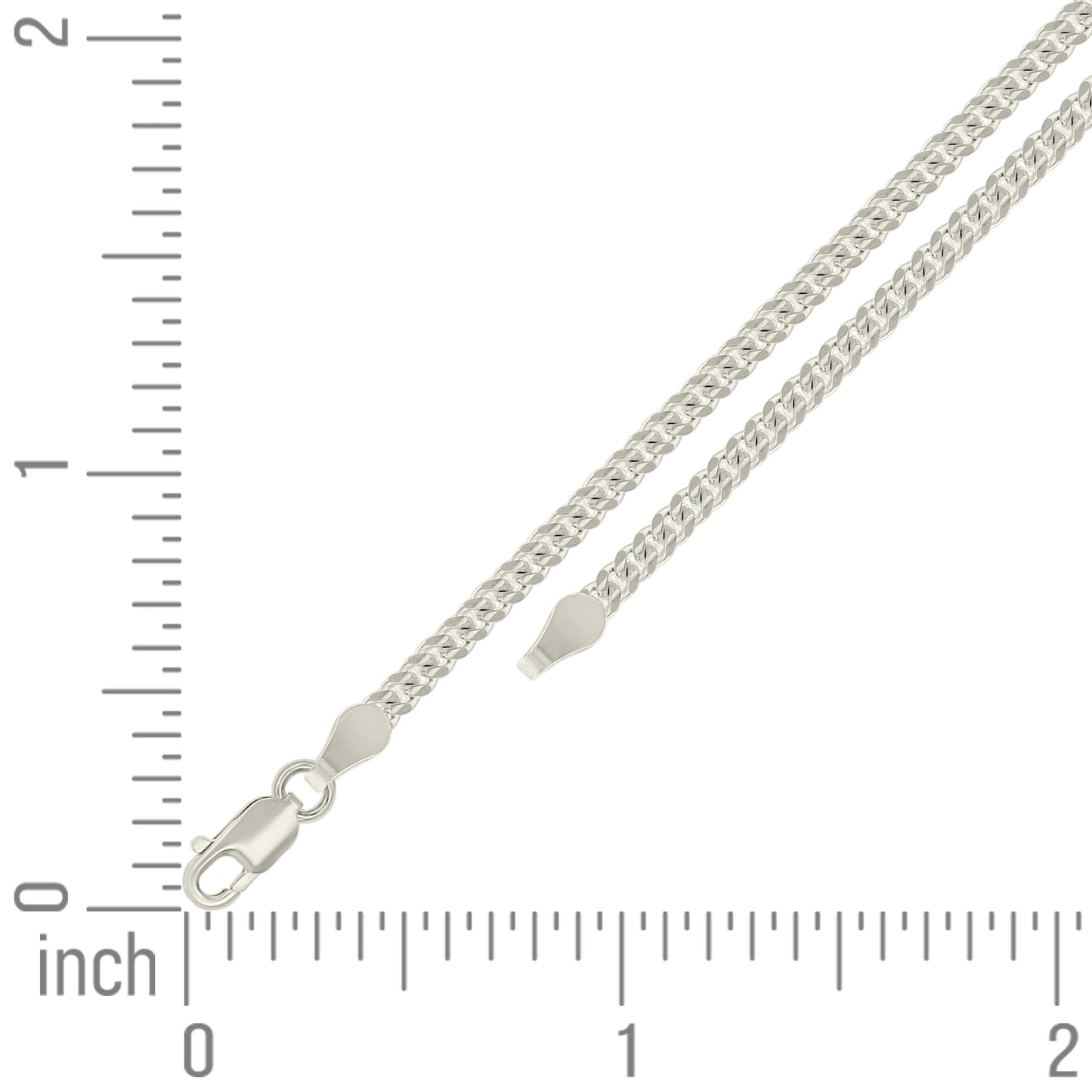 925 Silver Solid Miami Cuban Chain 2.5mm