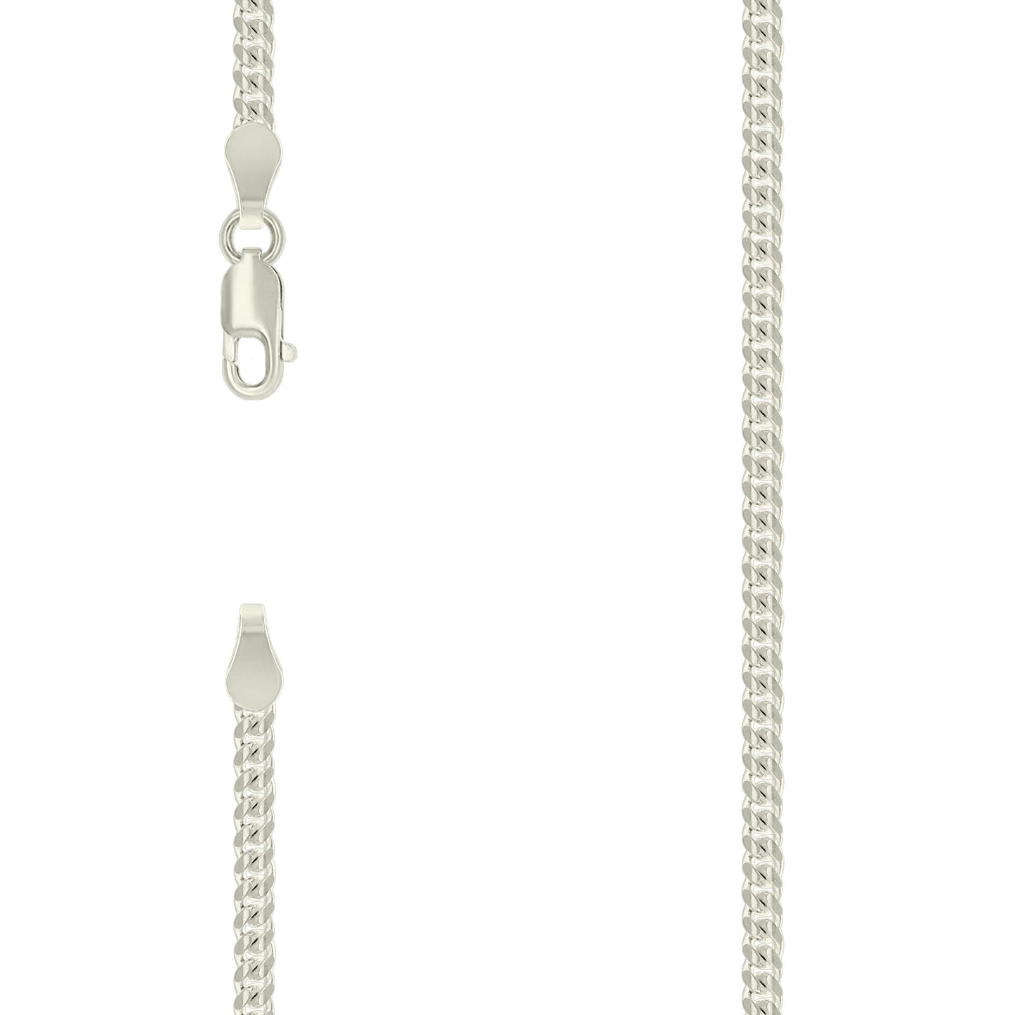 925 Silver Solid Miami Cuban Chain 2.5mm