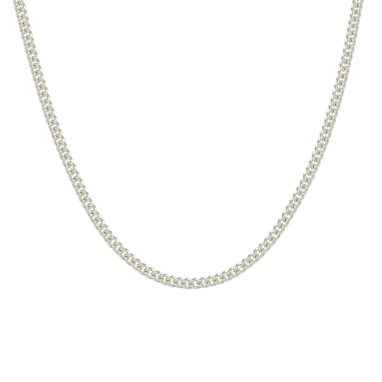 925 Silver Solid Miami Cuban Chain 2mm