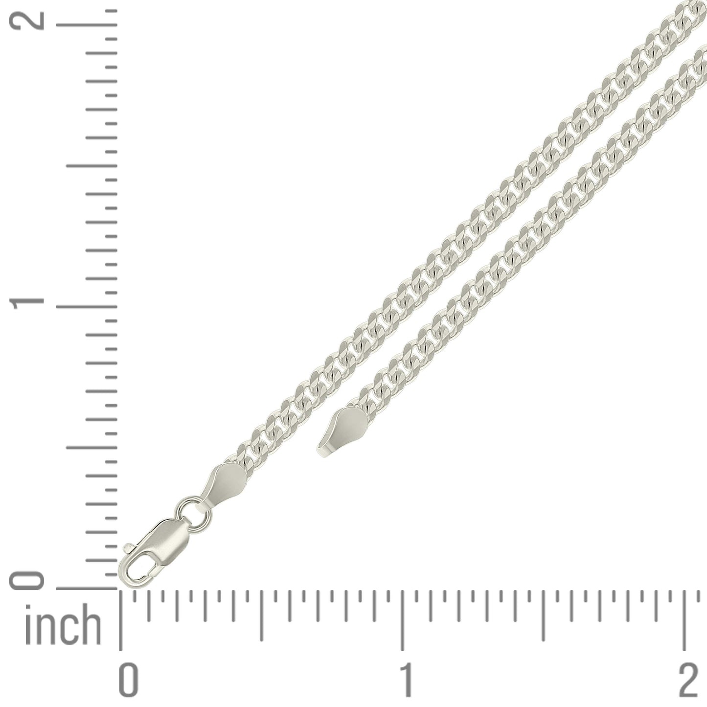 925 Silver Solid Miami Cuban Chain 3.5mm