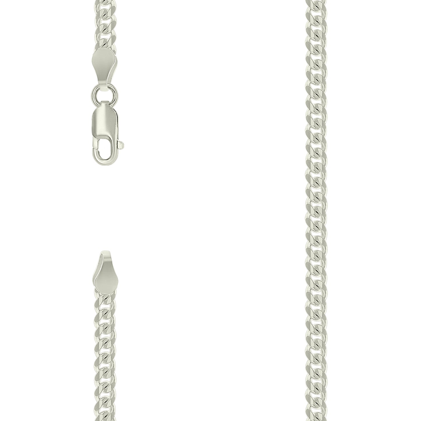 925 Silver Solid Miami Cuban Chain 3.5mm