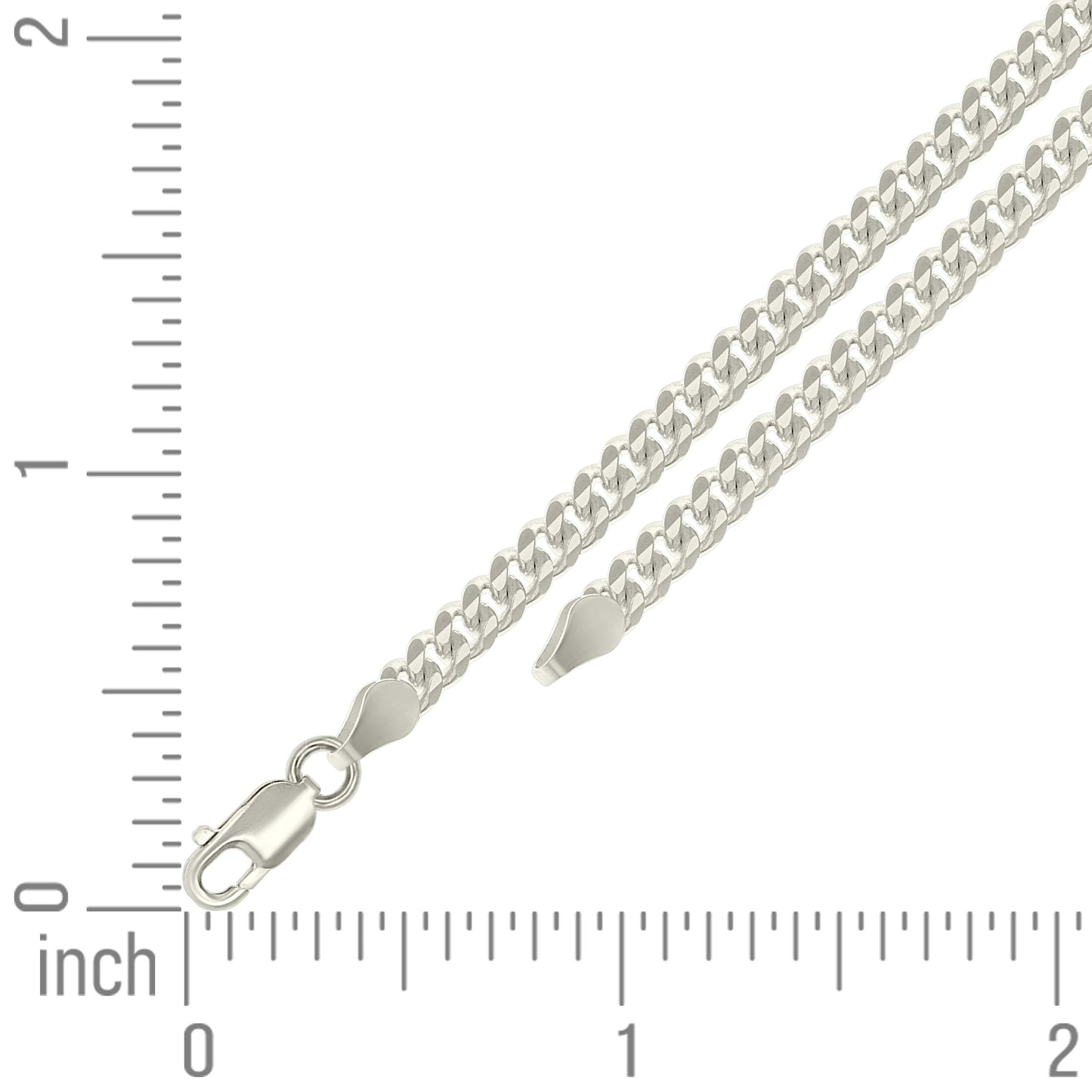 925 Silver Solid Miami Cuban Chain 4mm