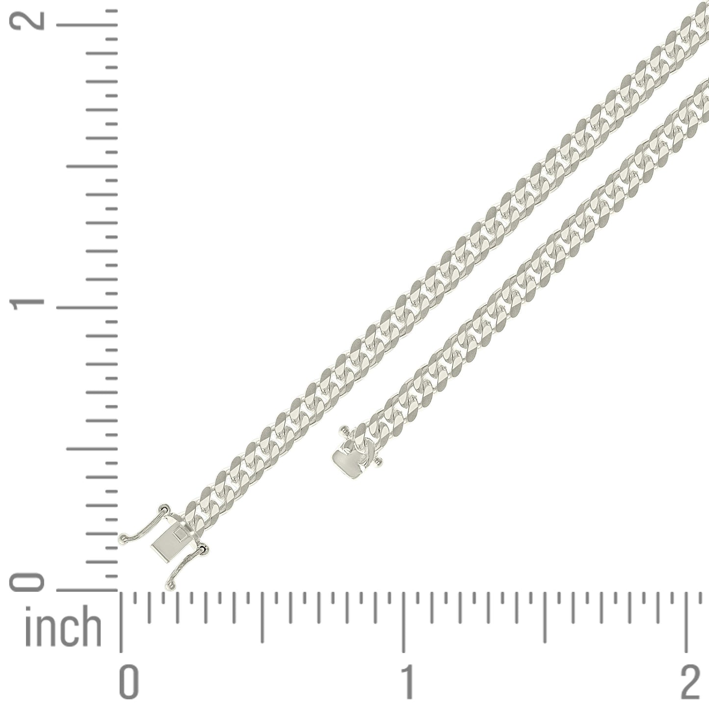 925 Silver Solid Miami Cuban Chain 6.3mm