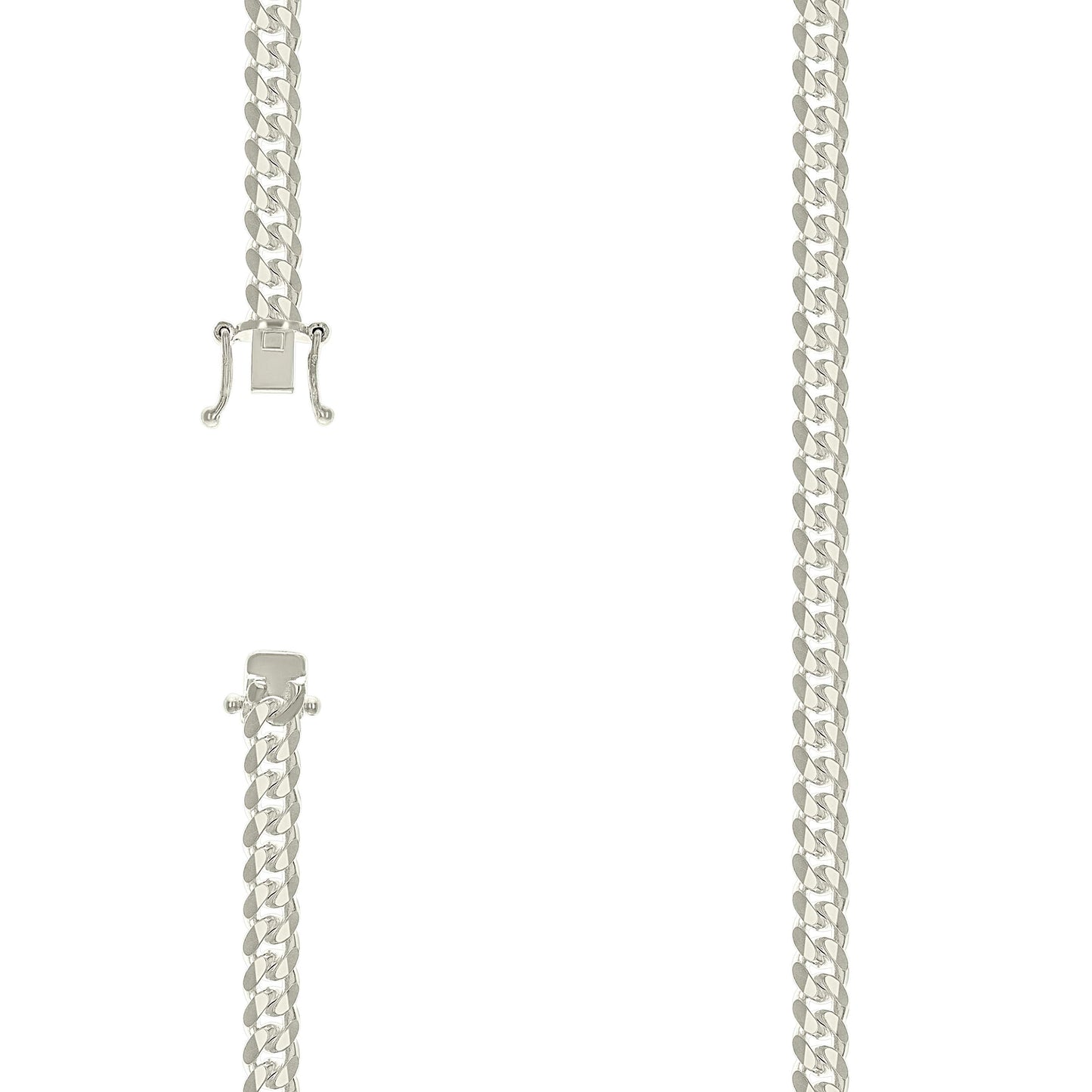 925 Silver Solid Miami Cuban Chain 6.3mm