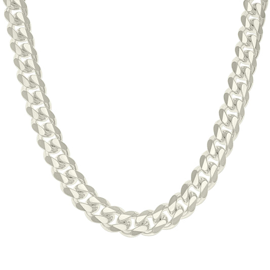 925 Silver Solid Miami Cuban Chain 11.8mm
