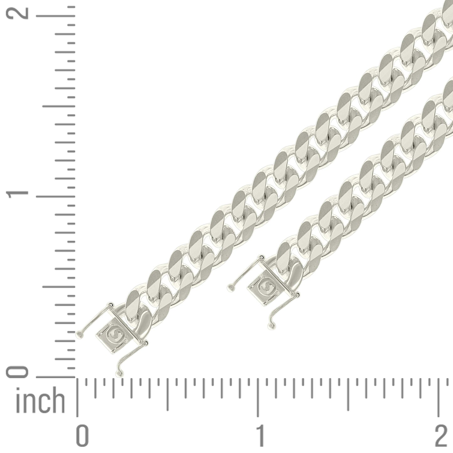 925 Silver Solid Miami Cuban Chain 11.8mm