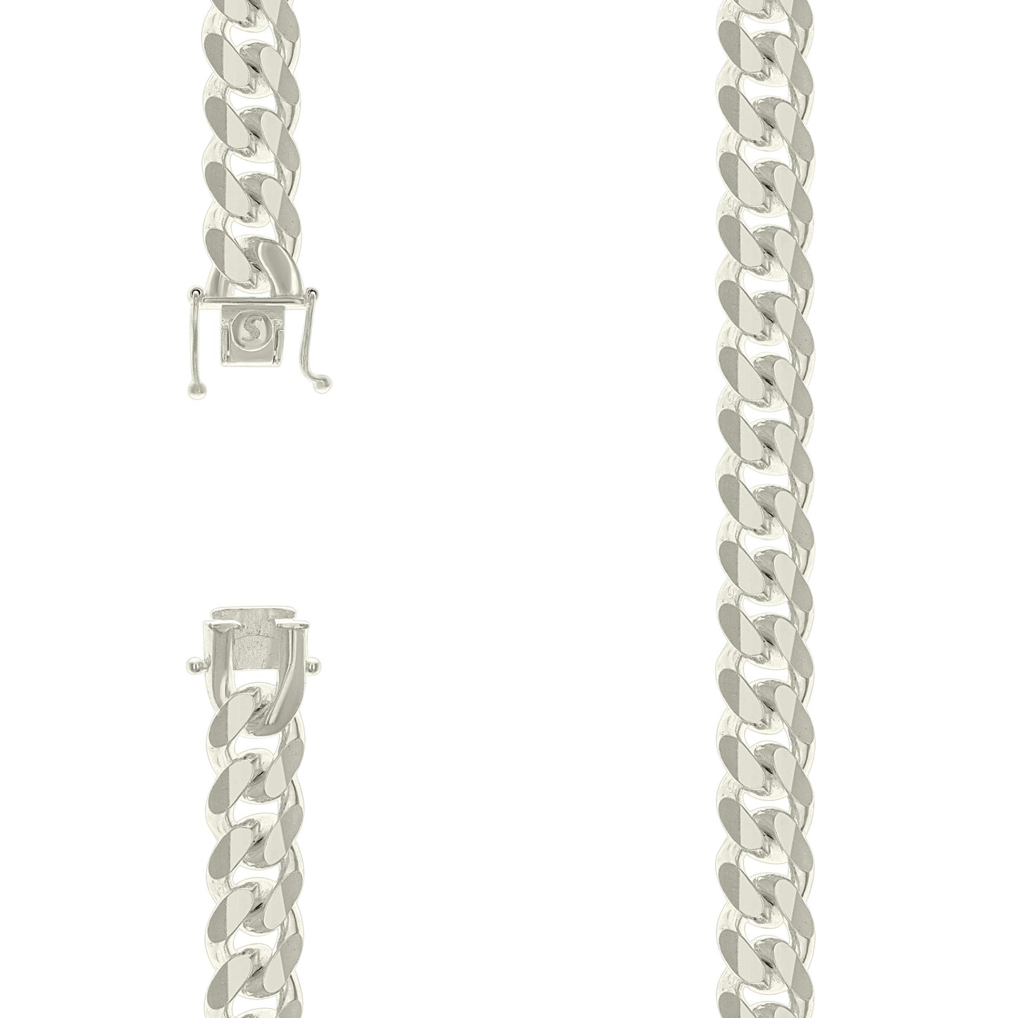 925 Silver Solid Miami Cuban Chain 11.8mm