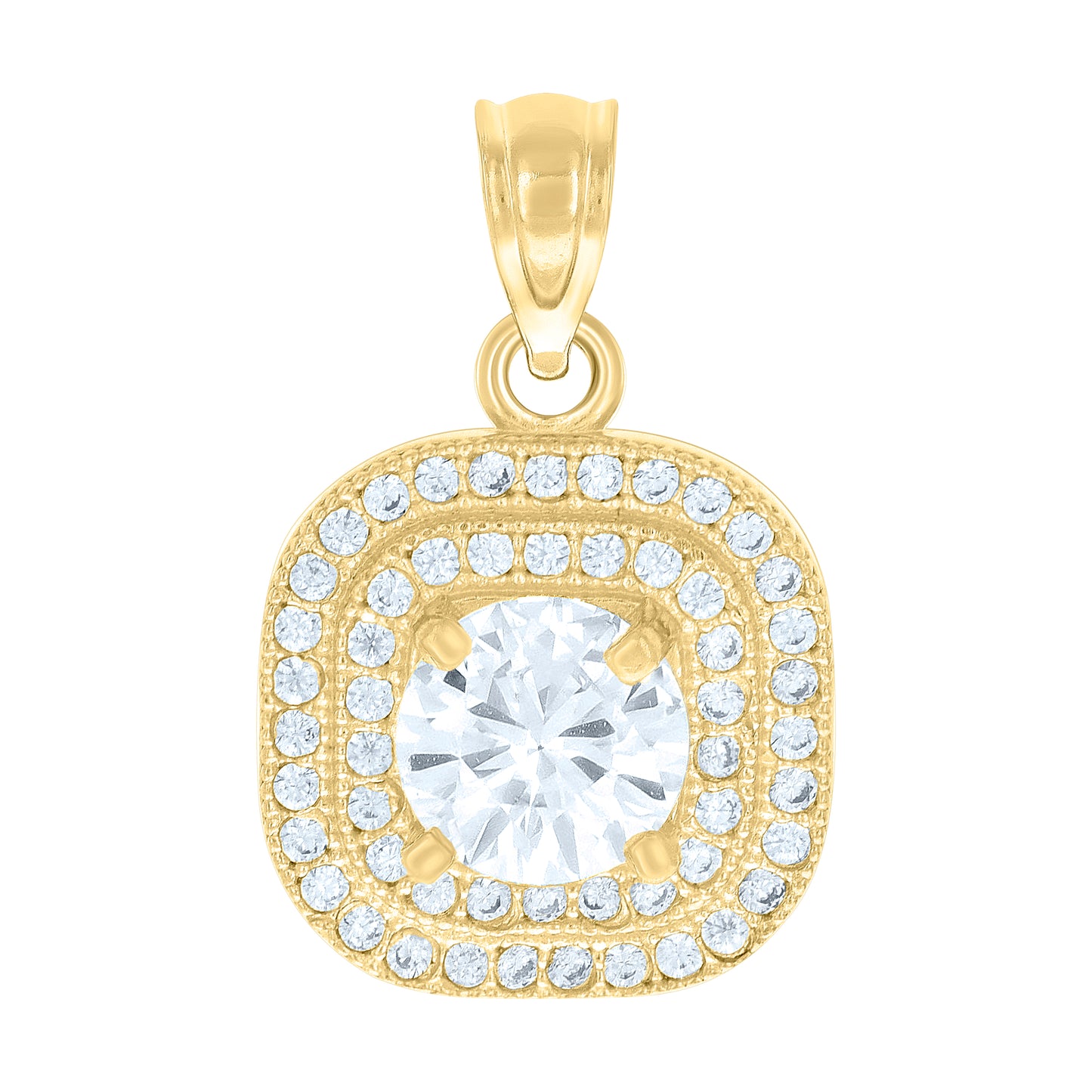 14Kt Gold Cz Pendant