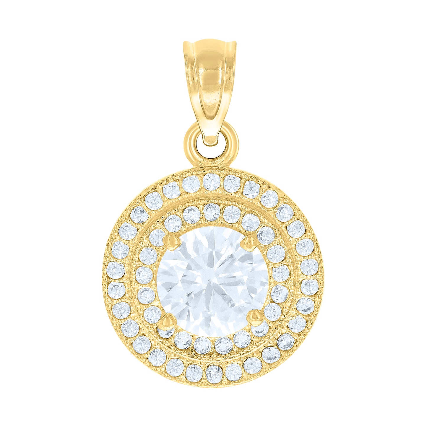 14Kt Gold Cz Pendant