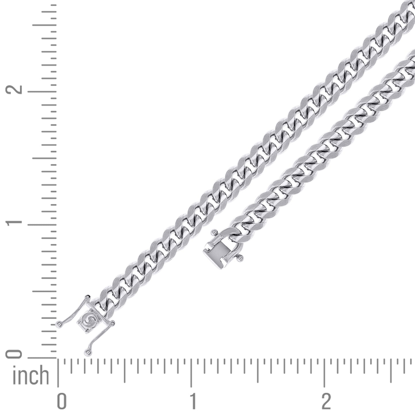 925 Silver Solid Miami Cuban Chain 7mm