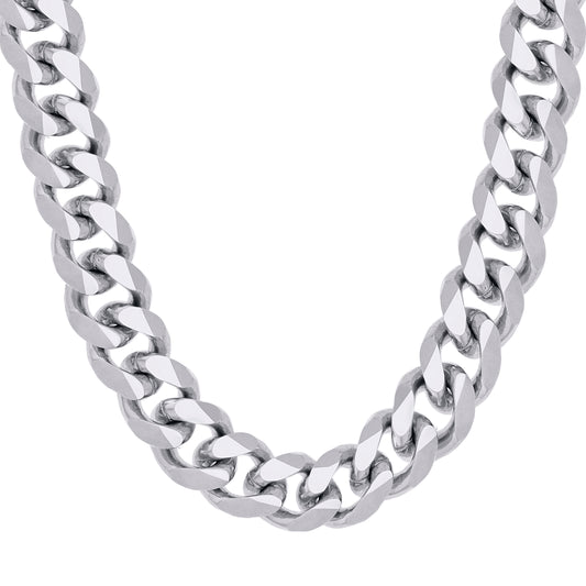 925 Silver Solid Miami Cuban Chain 18.5mm