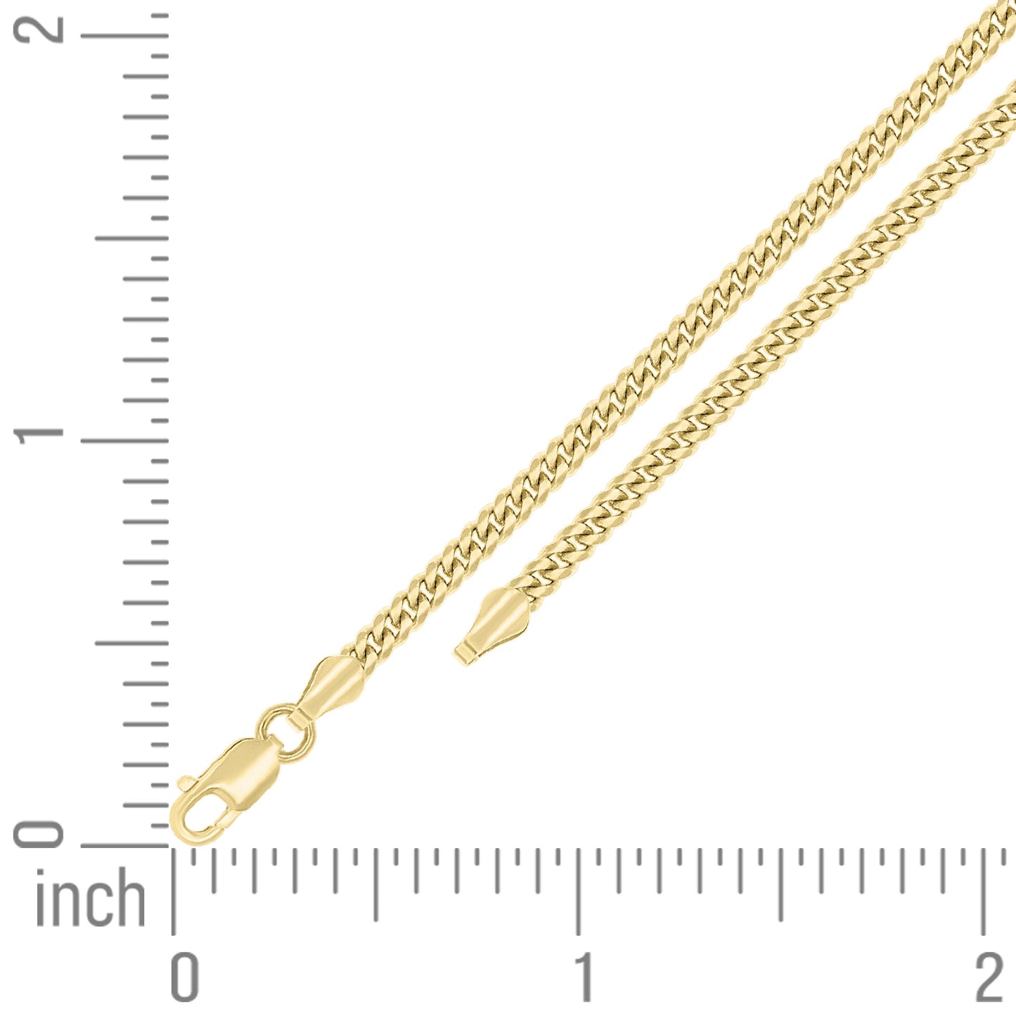 925 Silver Solid Miami Cuban Chain 2.6mm