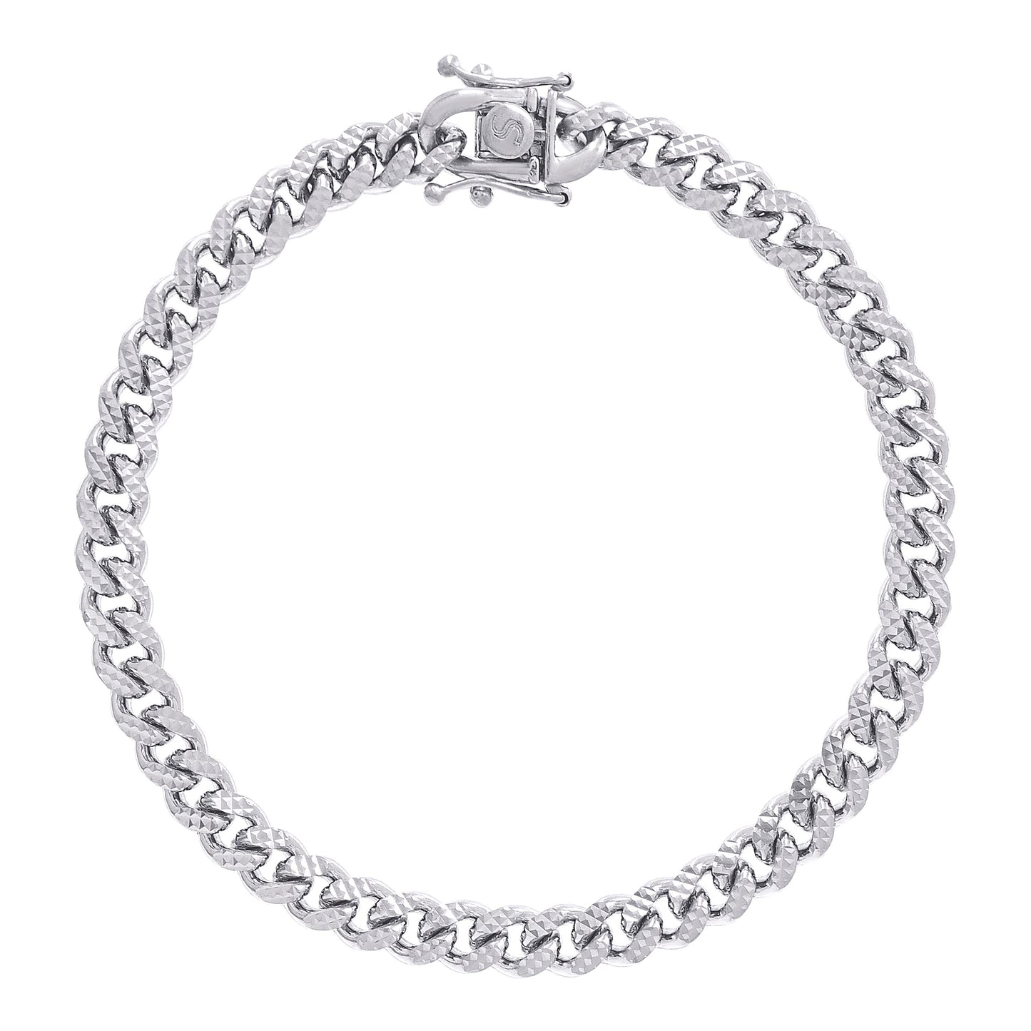 925 Silver Solid Miami Cuban Pyramid Chain 6.3mm