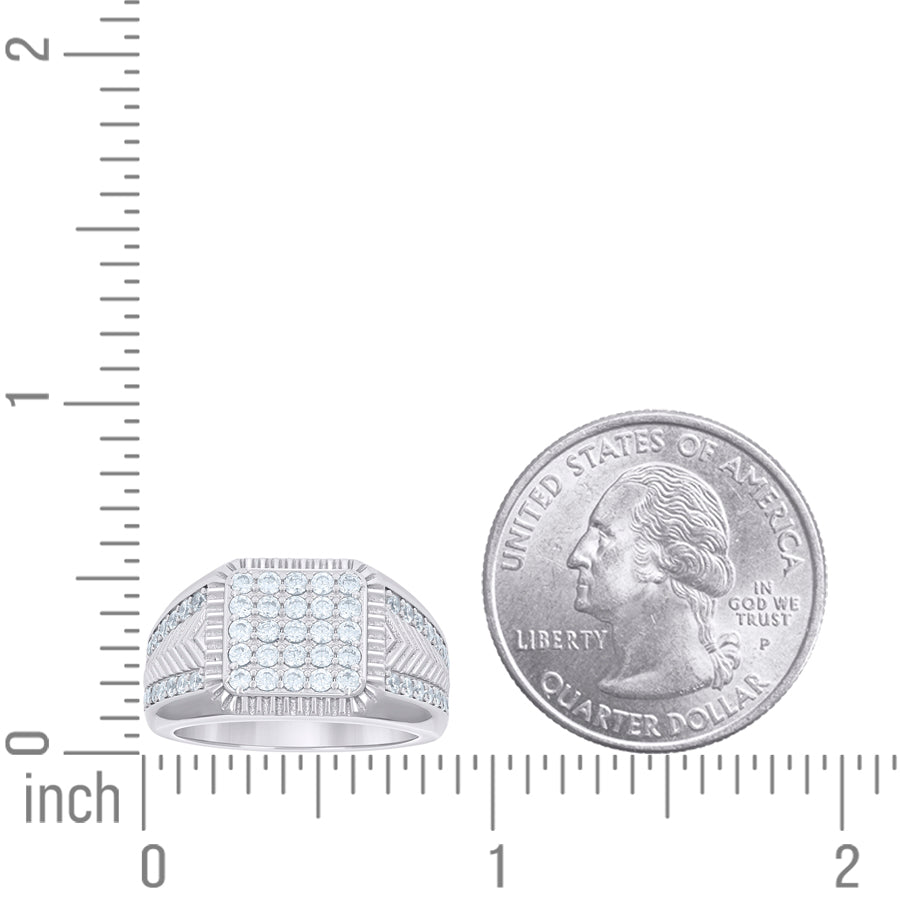 925 Sterling Silver 1.58Ctw Moissanite Ring S9