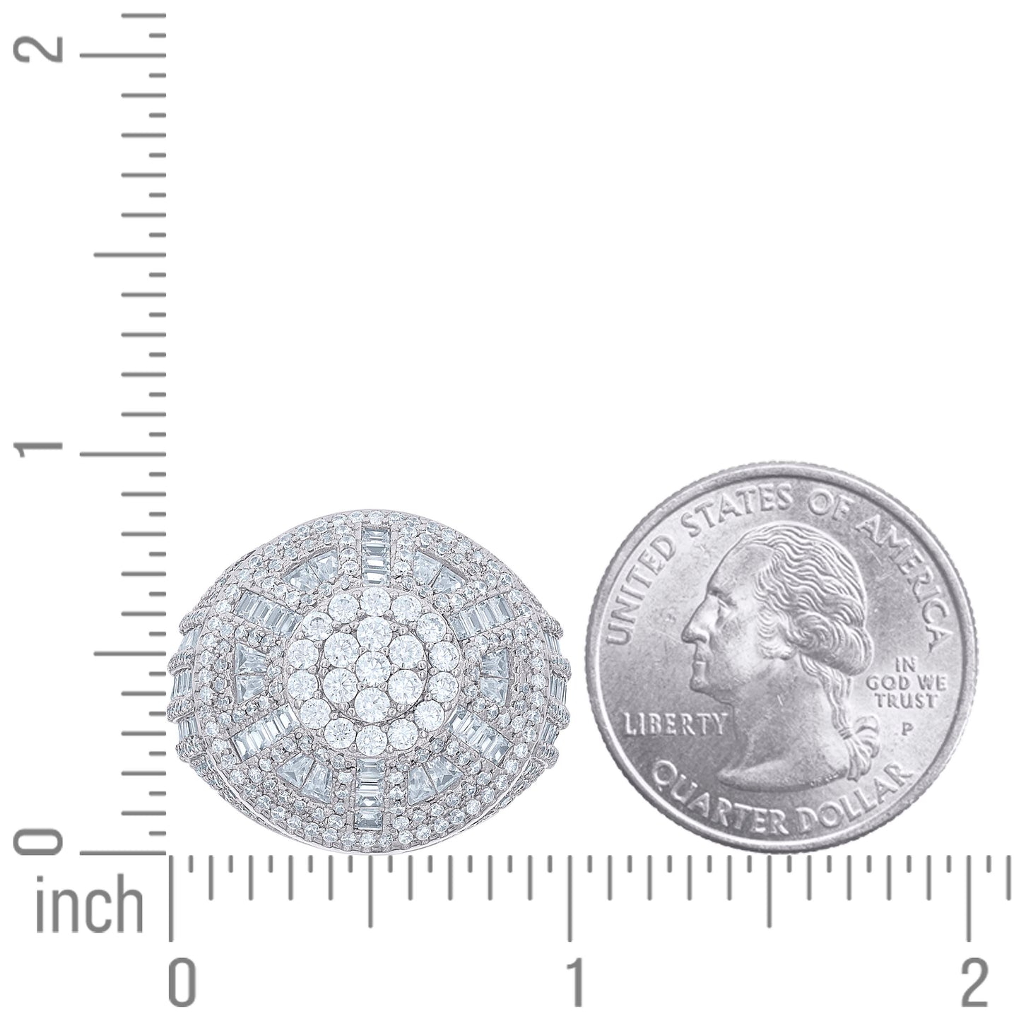 925 Sterling Silver R:2.88Ctw,B:4.1Ctw Moissanite