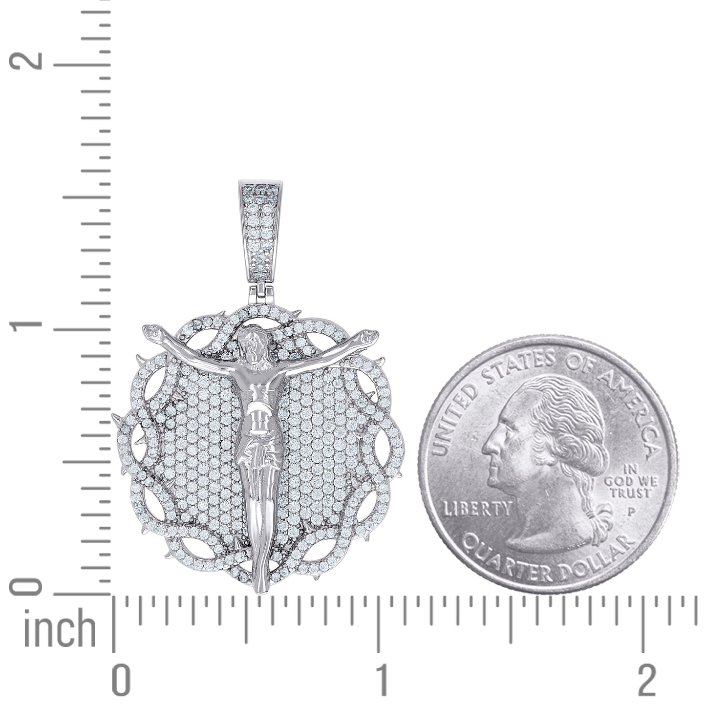 925 Sterling Silver 2.58Ctw Moissanite Pendant