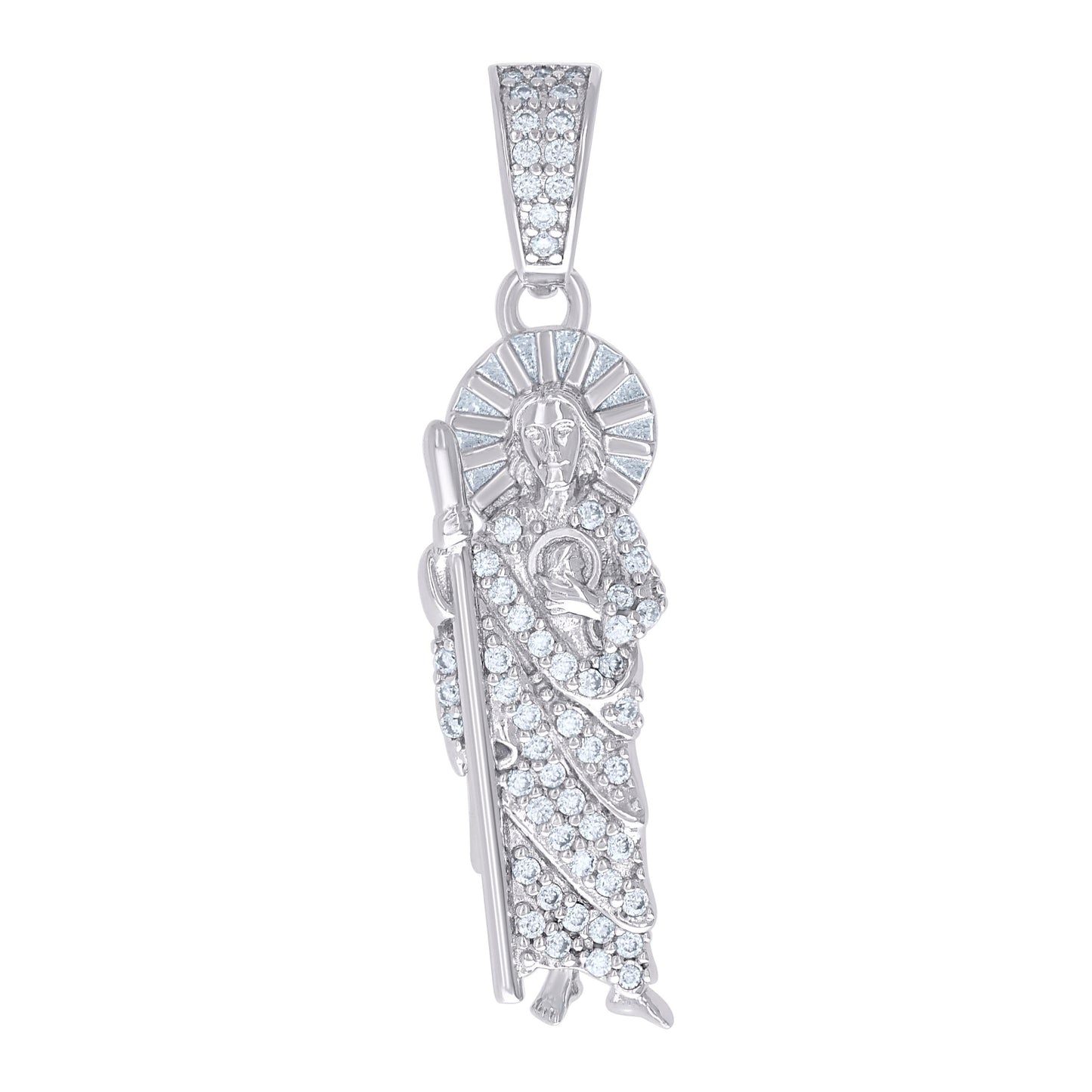 925 Sterling Silver Cz Pendant 30mm