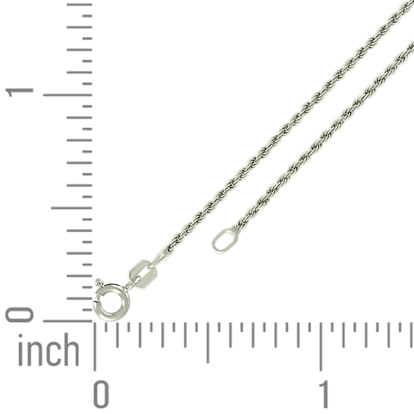 925 Silver Solid Rope Chain 1mm