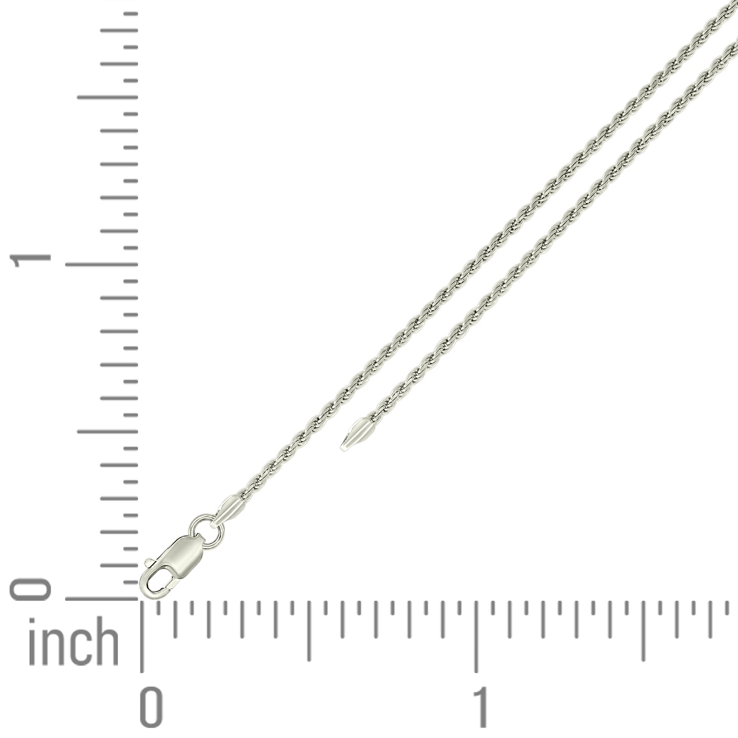 925 Silver Solid Rope Chain 1.5mm