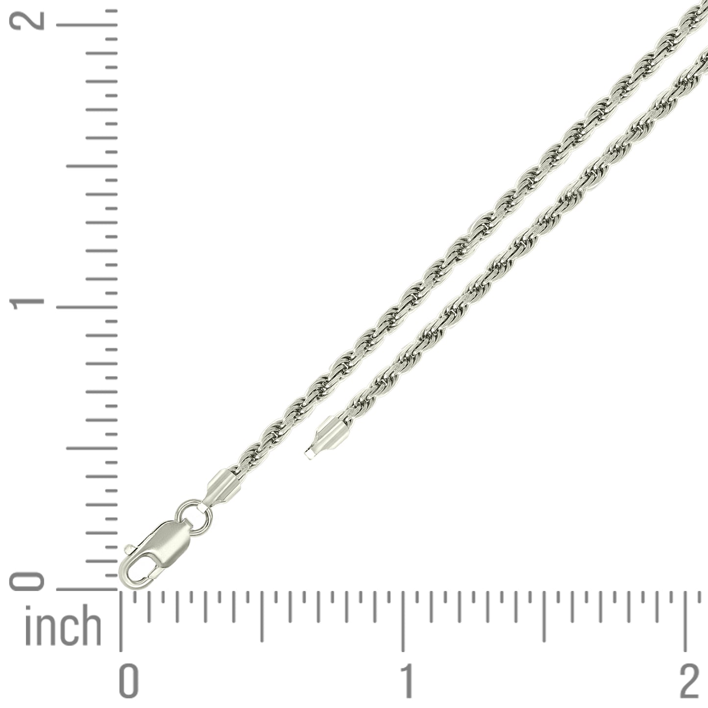 925 Silver Solid Rope Chain 2.5mm