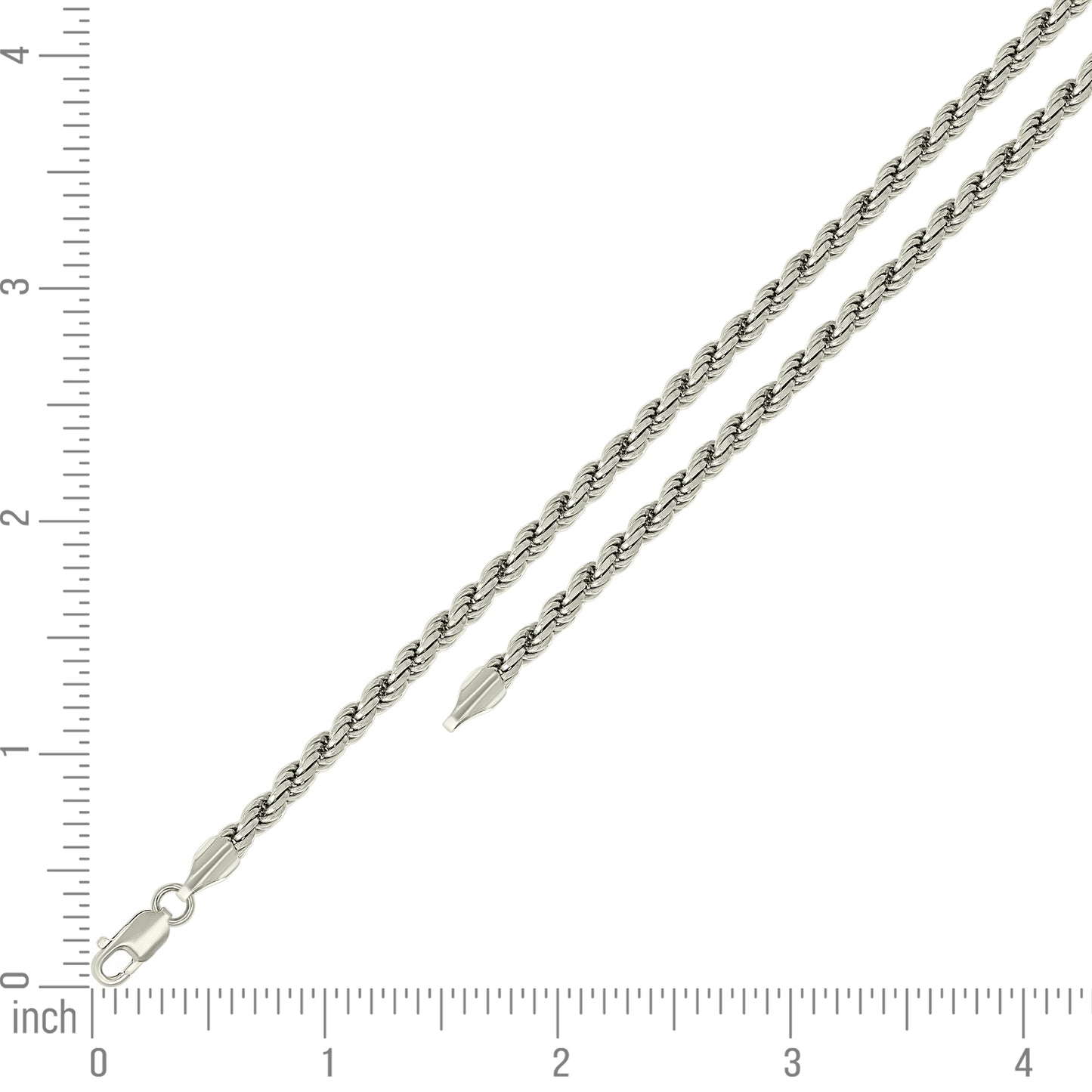 925 Silver Solid Rope Chain 4mm