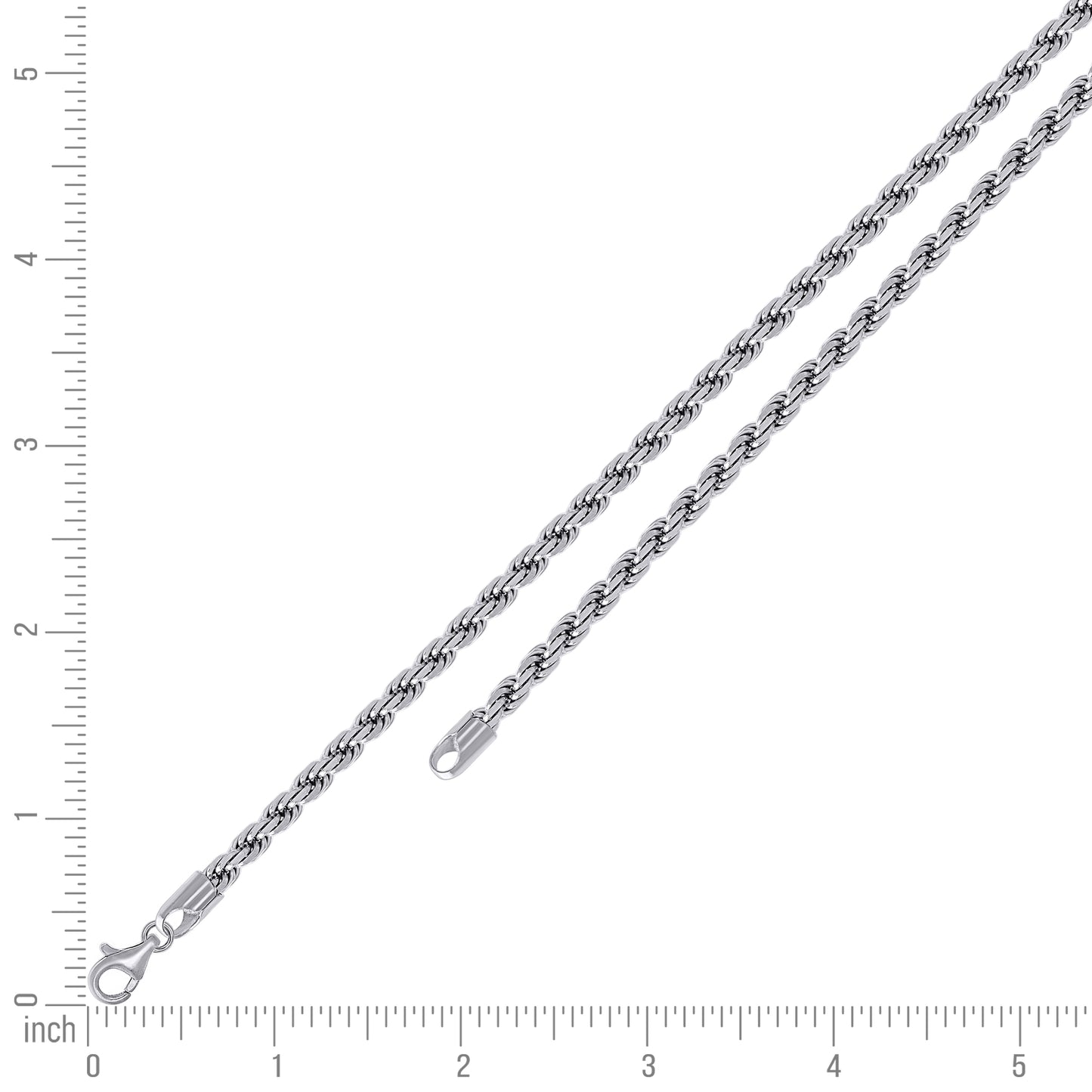 925 Silver Solid Rope Chain 4.5mm