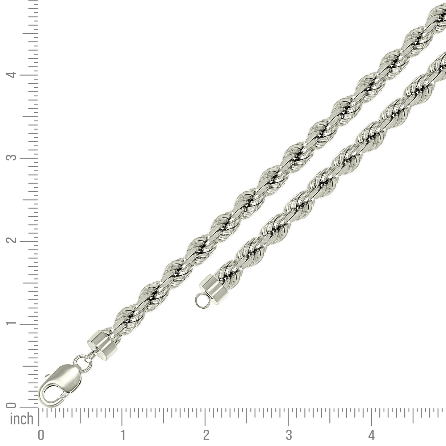 925 Silver Solid Rope Chain 7.5mm