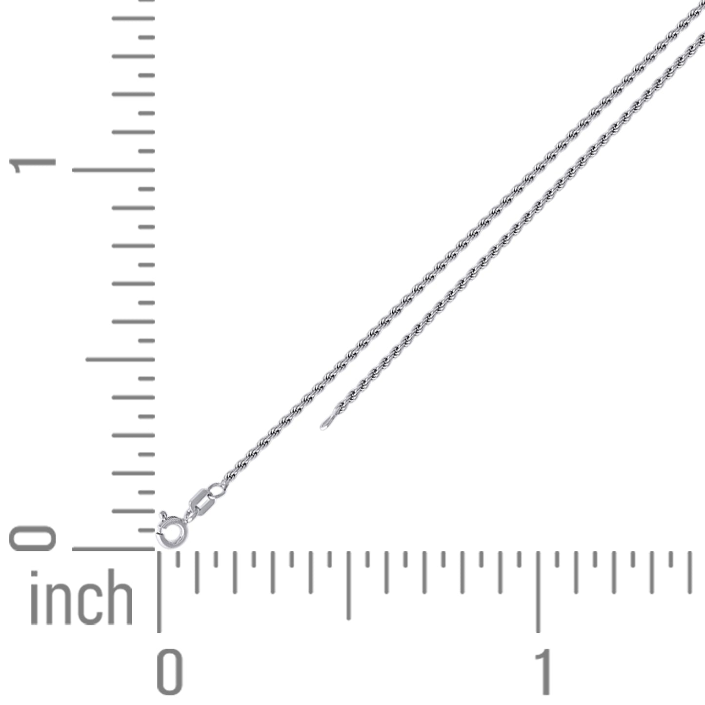 925 Silver Solid Rope Chain 0.5mm