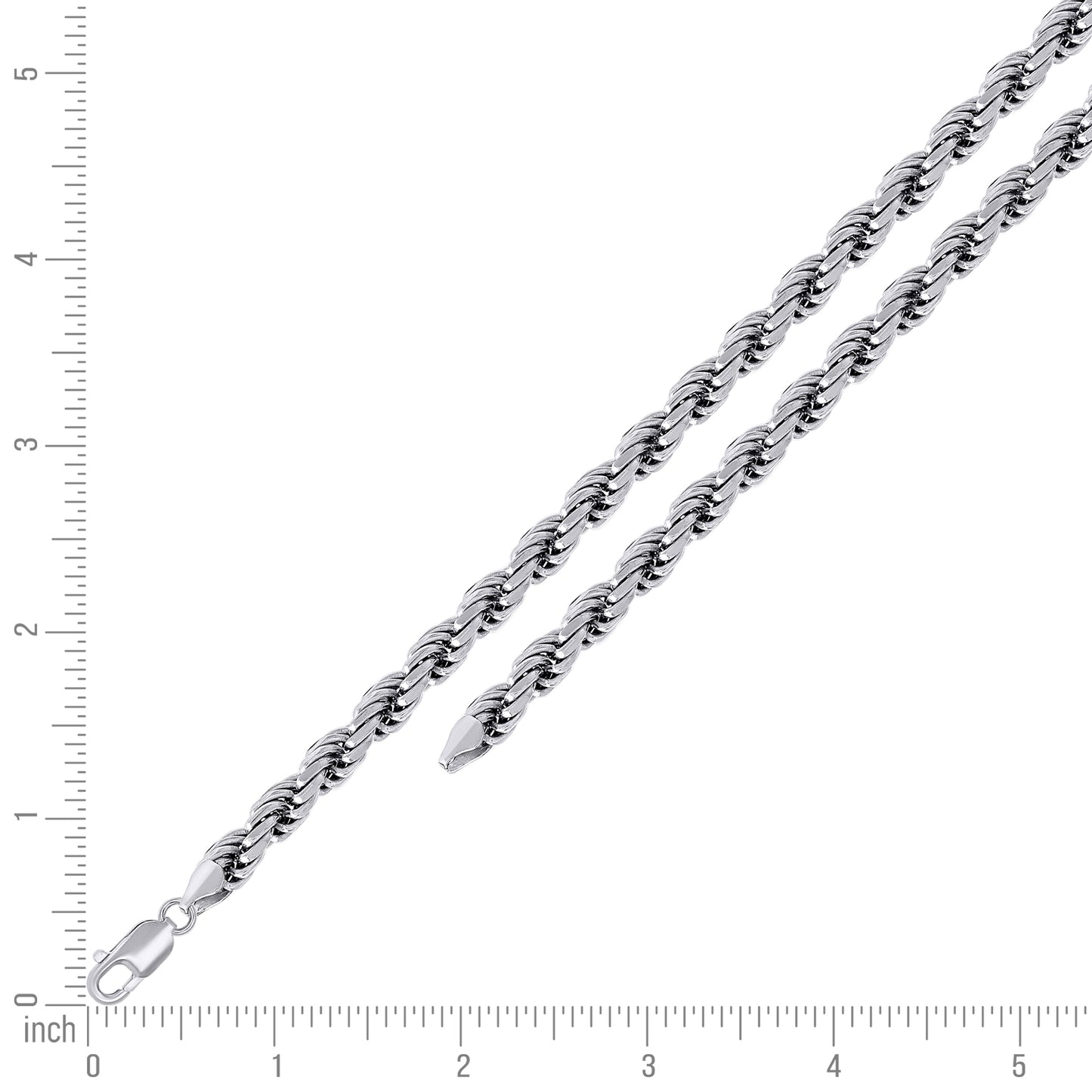 925 Silver Solid Rope Chain 7mm