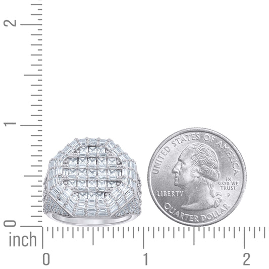 925 Sterling Silver Cz Ring S9