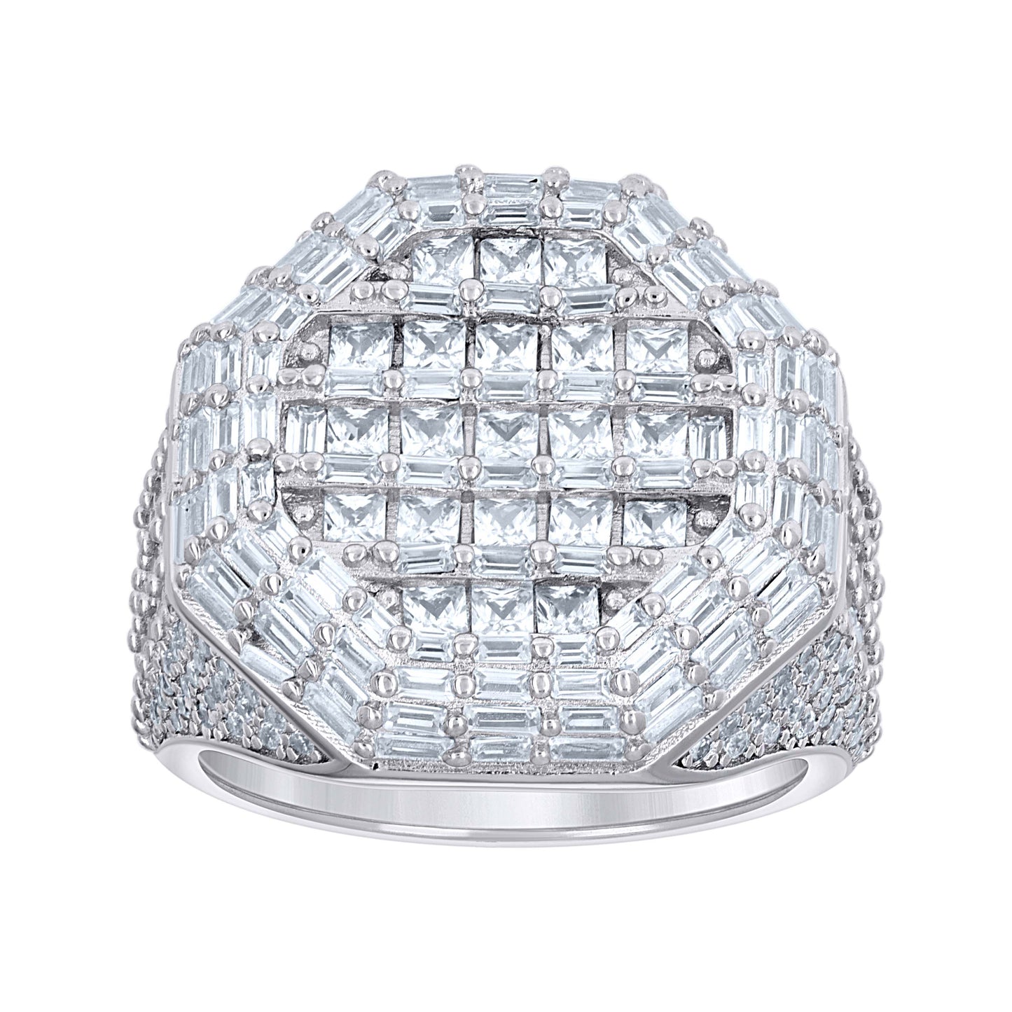 925 Sterling Silver Cz Ring S9