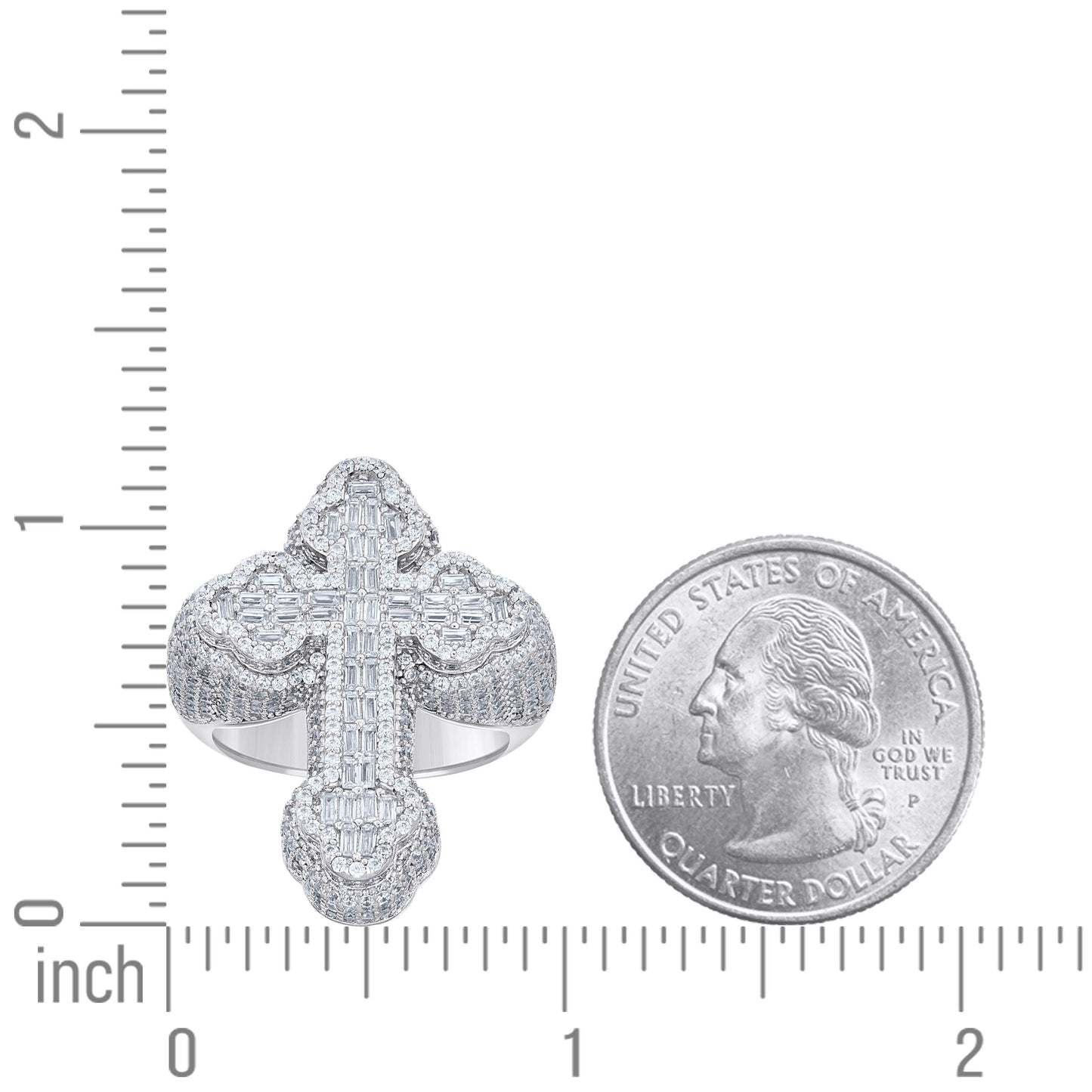 925 Sterling Silver Cz Ring S9