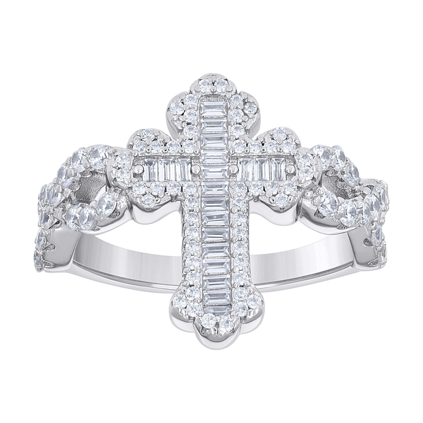 925 Sterling Silver Cz Ring S9