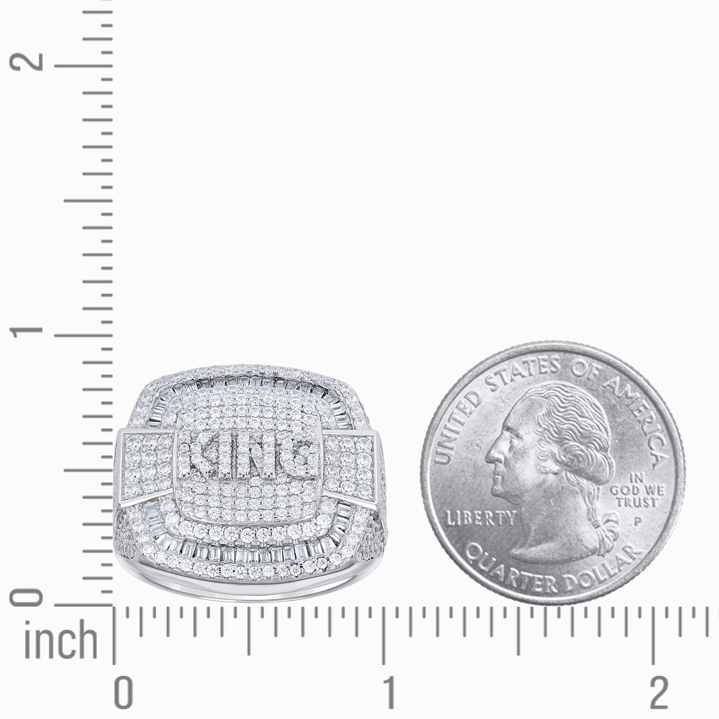 925 Sterling Silver Cz Ring S9