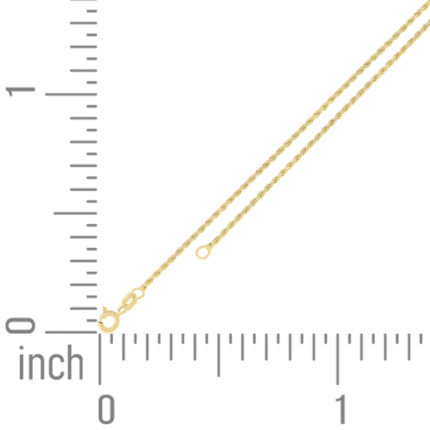 925 Silver Solid Rope Chain 1mm