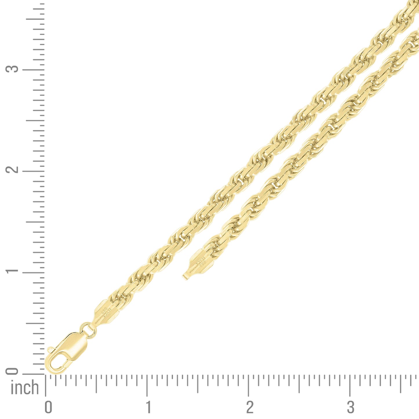 925 Silver Solid Rope Chain 5mm