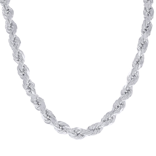 925 Silver Hollow Rope Chain 7.5mm