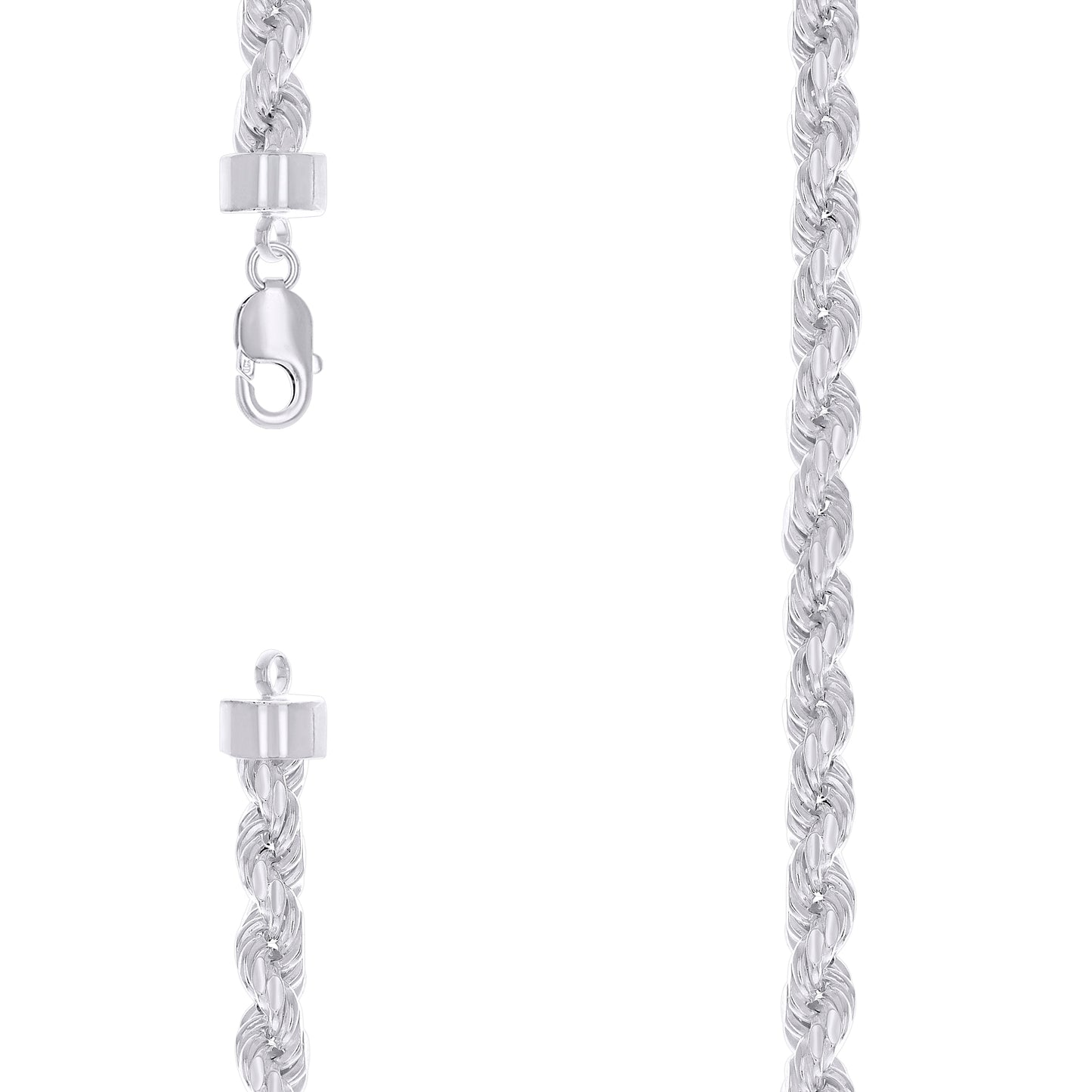925 Silver Hollow Rope Chain 7.5mm