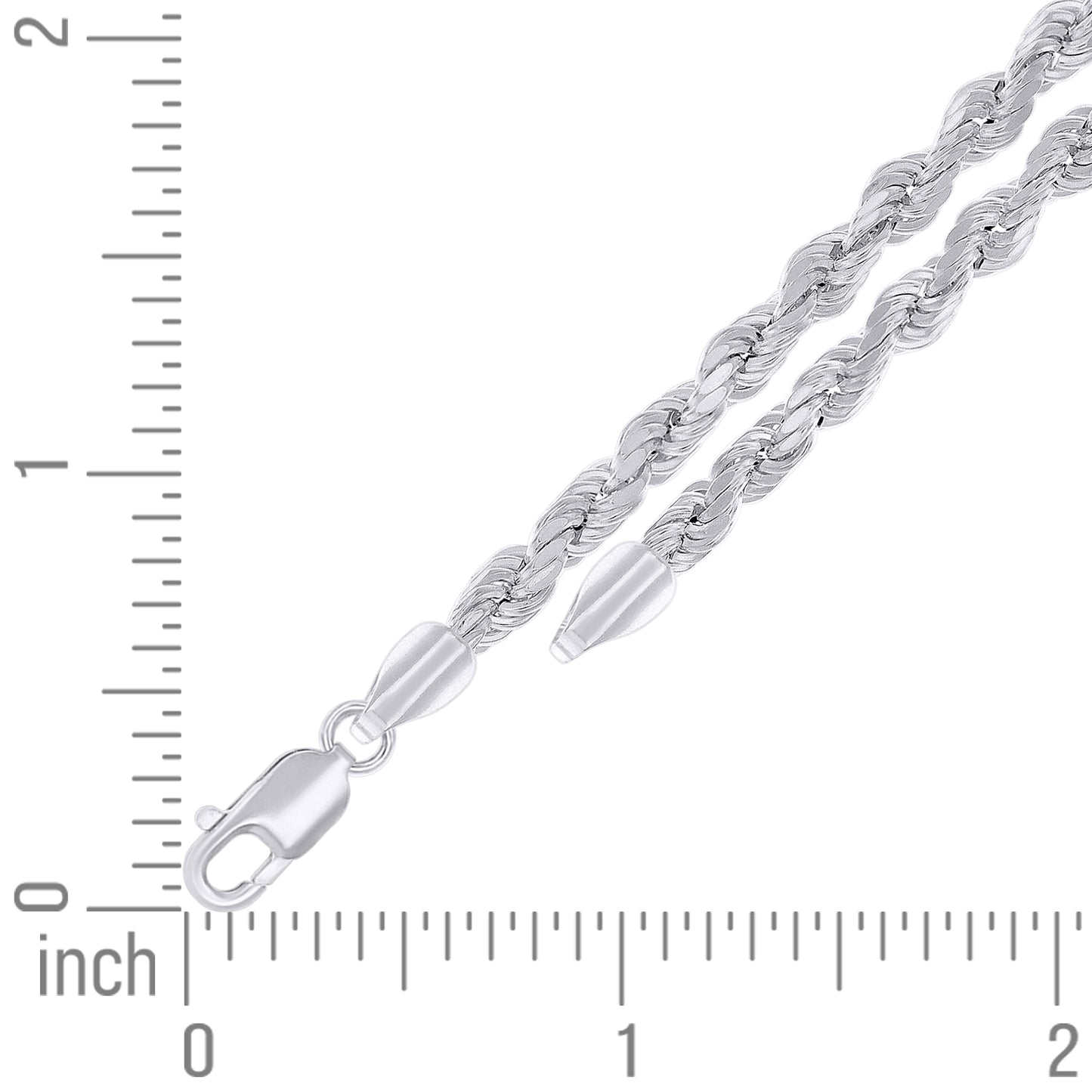 925 Silver Hollow Rope Chain 4mm