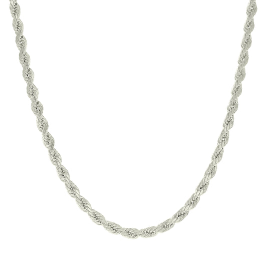 925 Silver Hollow Rope Chain 4mm