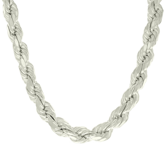 925 Silver Hollow Rope Chain 11mm