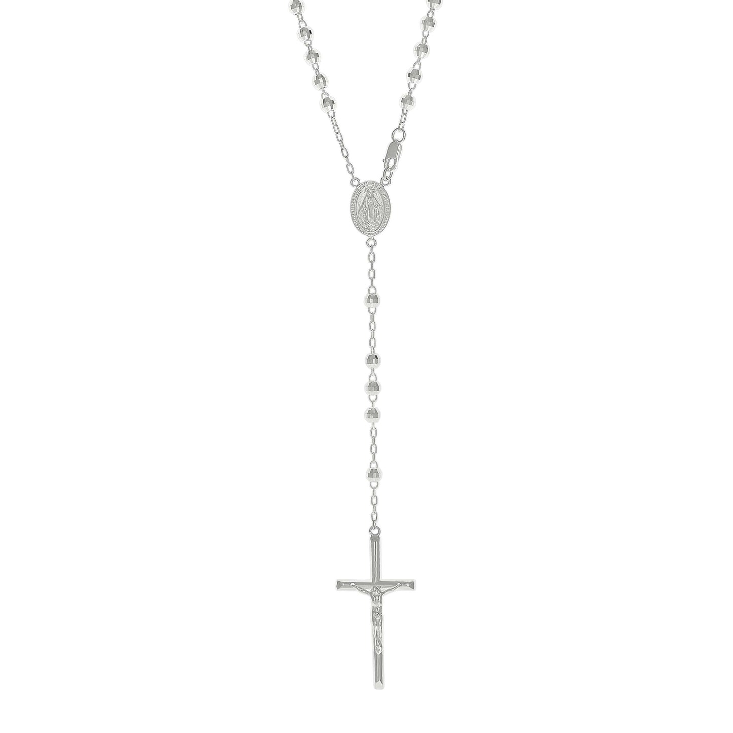 925 Sterling Silver Rosary 4mm