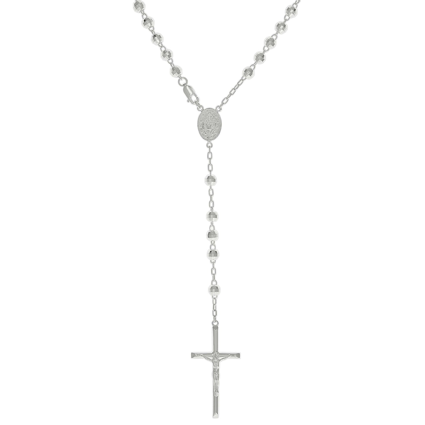 925 Sterling Silver Rosary 5mm