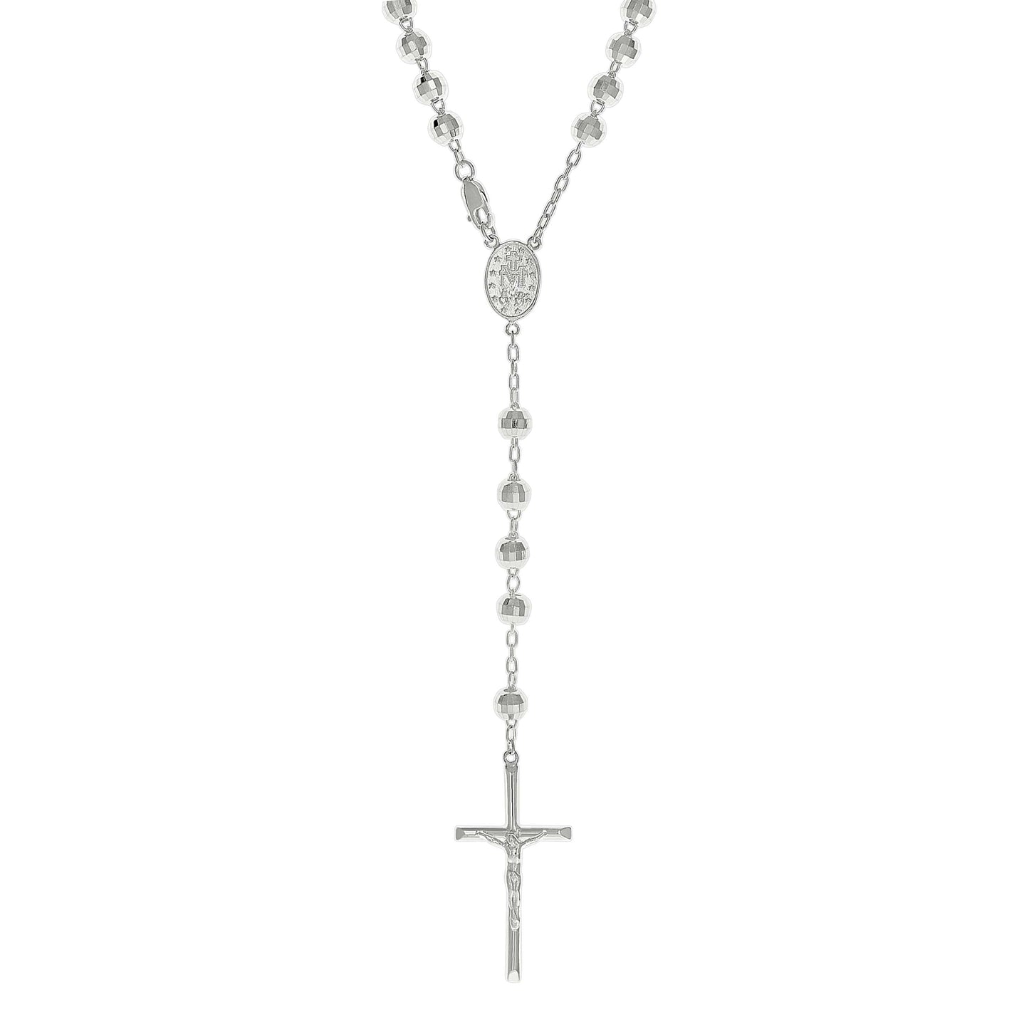 925 Sterling Silver Rosary 6mm