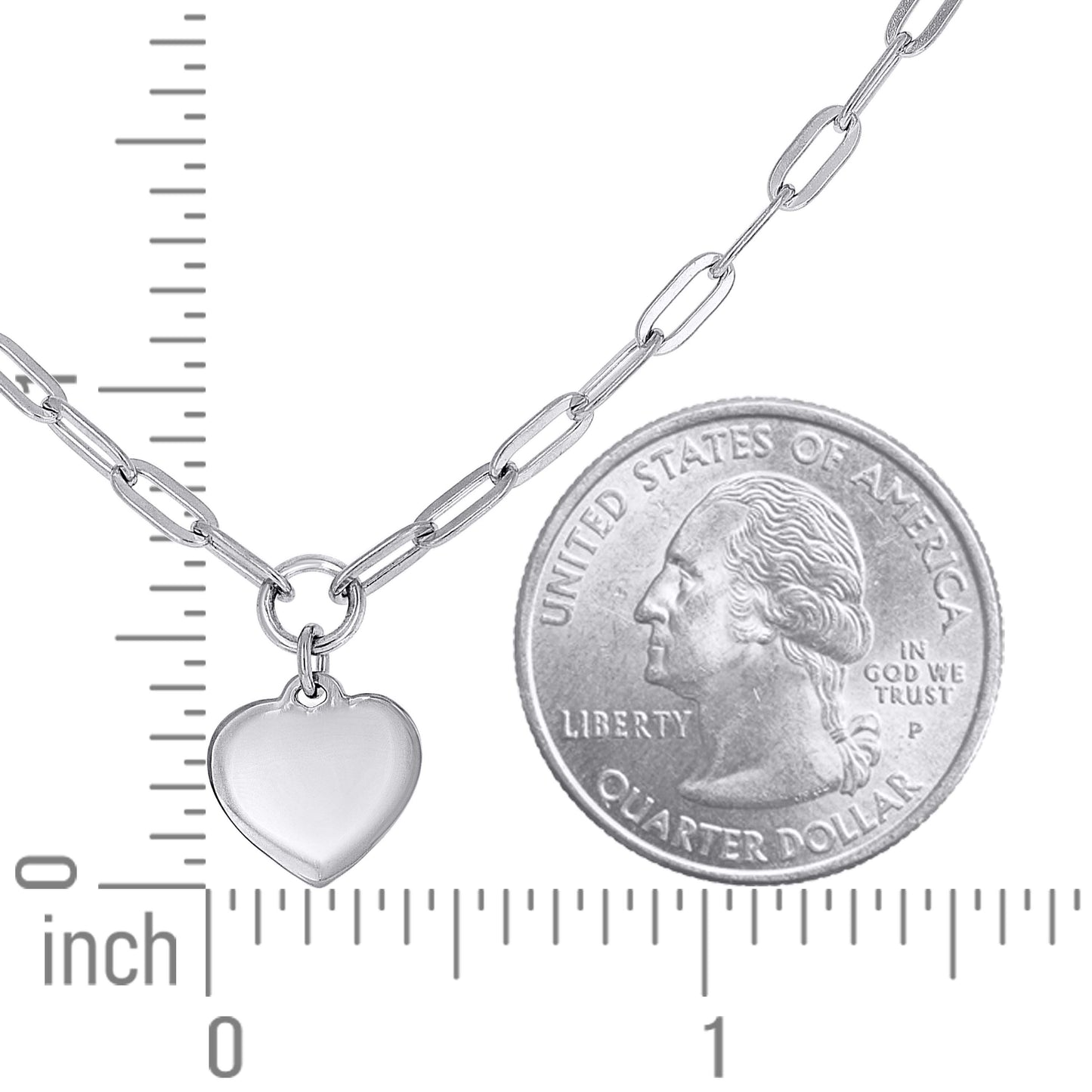 925 Sterling Silver Heart Necklace