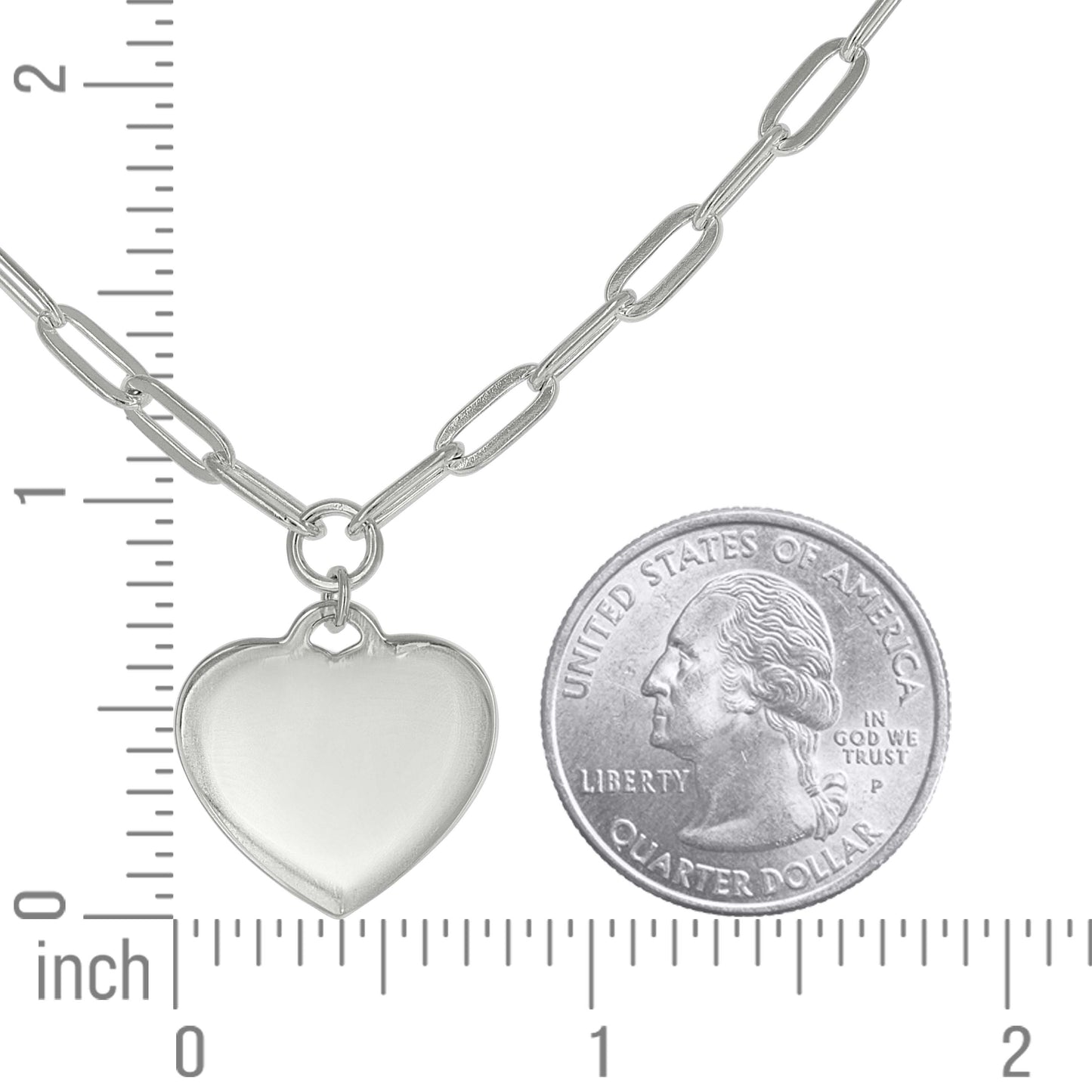 925 Sterling Silver Heart Necklace